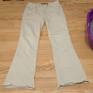 Y2k Guess Khaki Cream Flare Leg Pant Size 6